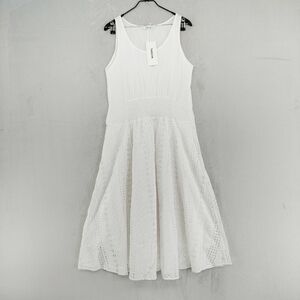 New Thakoon Eyelet Combo Trapeze White Dress P1958